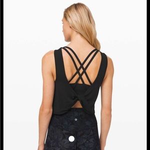 Lululemon Good Turn Tank low Size 6 RARE twist back Pima Cotton